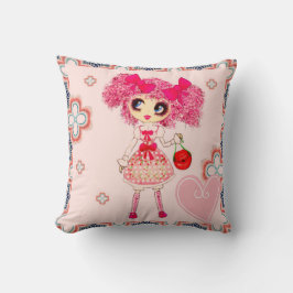 CutePziemlich Girly PinkyP Pink Kawaii Girl von Le Kissen