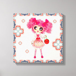 CutePziemlich Girly PinkyP Pink Kawaii Girl von Le Leinwanddruck