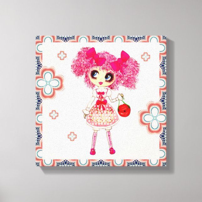 CutePziemlich Girly PinkyP Pink Kawaii Girl von Le Leinwanddruck (Vorderseite)