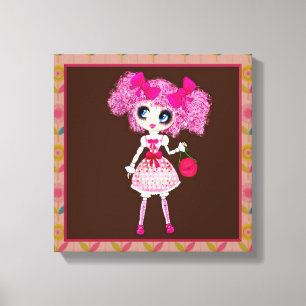 CutePziemlich Girly PinkyP Pink Kawaii Girl von Le Leinwanddruck