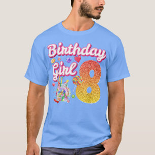 Cutes 8. Geburtstag Girls Sweet Candy 8 Jahre alt T-Shirt