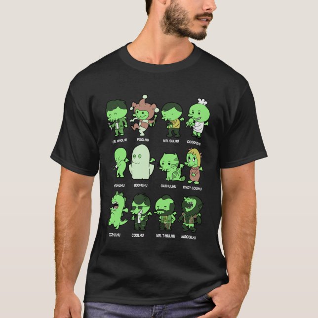 Cutes Cthulhus Mythos Cosplay Artwork T-Shirt (Vorderseite)
