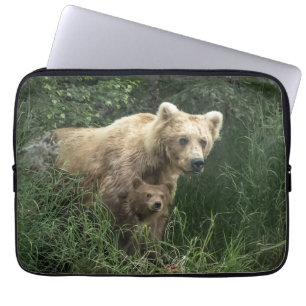 Cutest Baby Animals Bear Mama Bear & Her Cubs Laptopschutzhülle