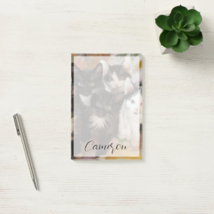 Cutest Baby Animals   Black & White Kittens Post-it Klebezettel