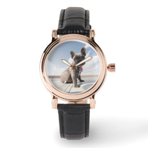Cutest Baby Animals   French Bulldog Boating Armbanduhr