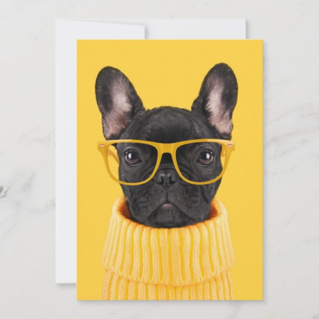 Cutest Baby Animals | French Bulldog Sunglasses Dankeskarte (Vorderseite)