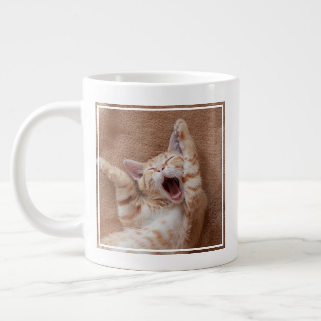 Cutest Baby Animals | Ginger Kitten Yawning Jumbo-Tasse (Links)