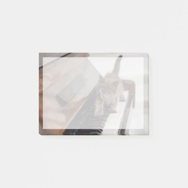 Cutest Baby Animals | Kitten on Piano Post-it Klebezettel (Vorderseite)