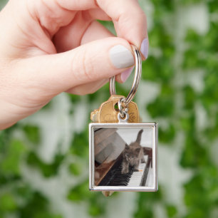 Cutest Baby Animals   Kitten on Piano Schlüsselanhänger
