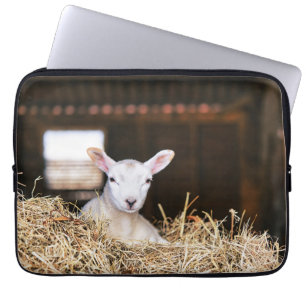 Cutest Baby Animals   Newborn Lamb Laptopschutzhülle