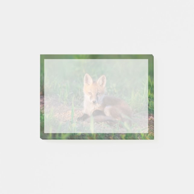Cutest Baby Animals | Red Fox Kit Relaxing Post-it Klebezettel (Vorderseite)
