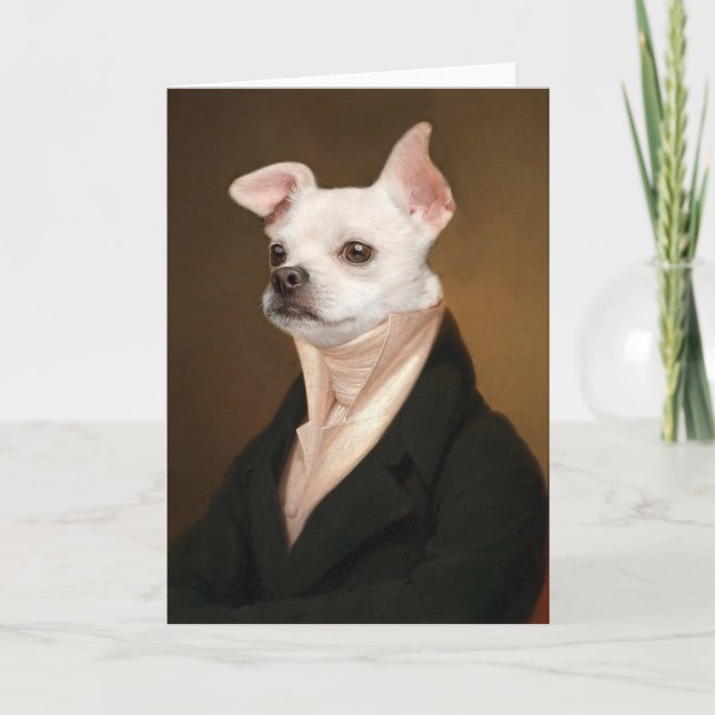 Cutest Baby Animals | Royal Chihuahua Portrait Karte (Vorderseite)