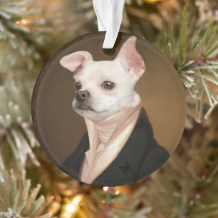 Cutest Baby Animals   Royal Chihuahua Portrait Ornament