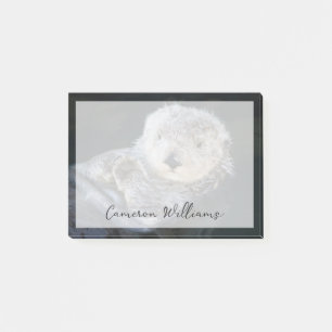 Cutest Baby Animals Sea Otter Floating Post-it Klebezettel