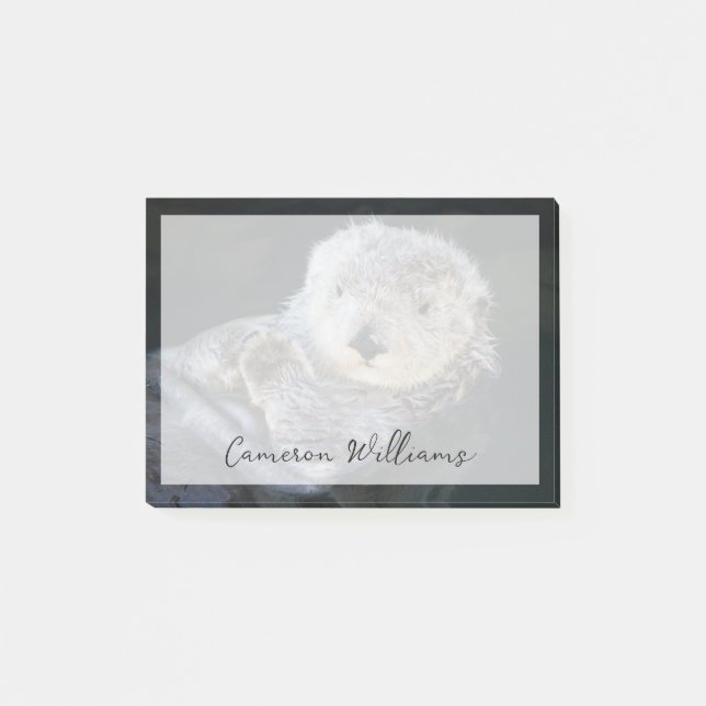 Cutest Baby Animals | Sea Otter Floating Post-it Klebezettel (Vorderseite)