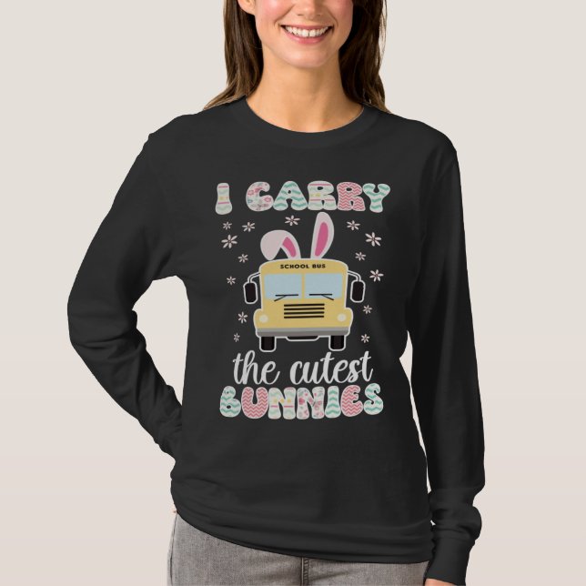 Cutest Bunnies Bus Driver Easter Bunny Bus Driving T-Shirt (Vorderseite)