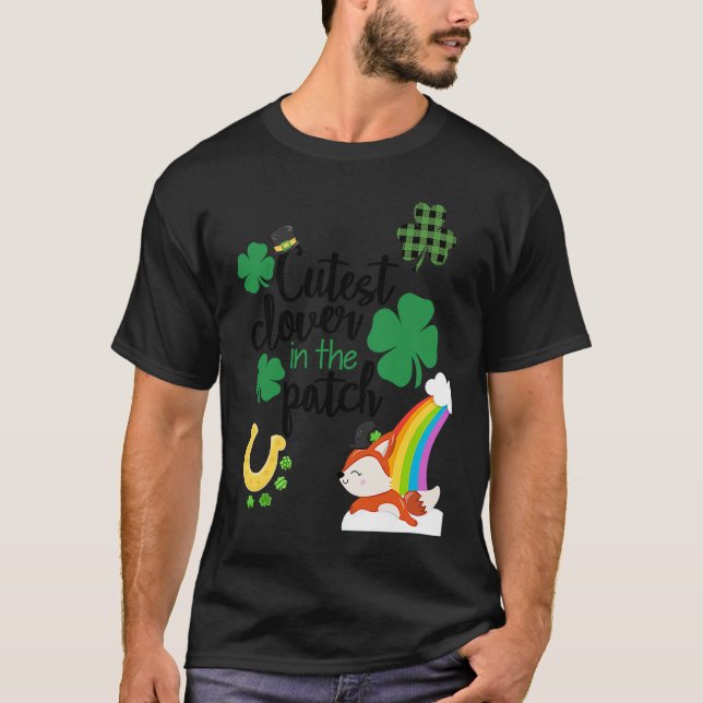Cutest Clover In The Patch St Paddy's Day Leprecha T-Shirt (Vorderseite)