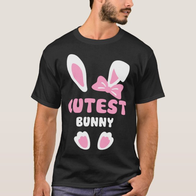 Cutest Girls Easter Rabbit I'm The Cutest Bunny Ea T-Shirt (Vorderseite)