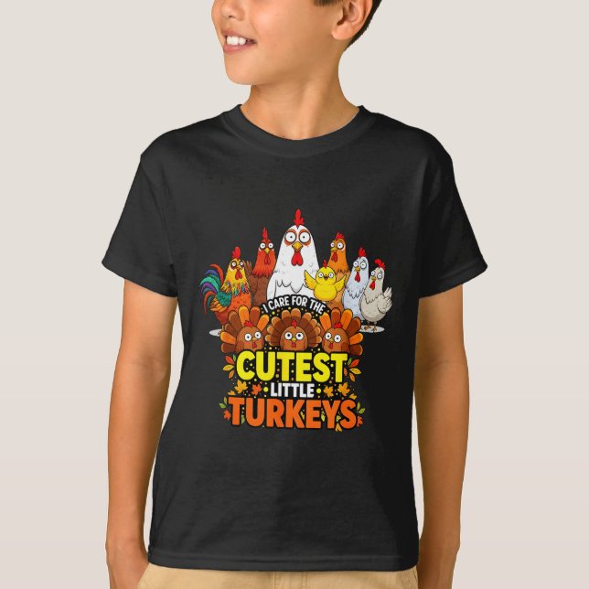 Cutest Little Turkeys Funny Thanksgiving Teacher D T-Shirt (Vorderseite)