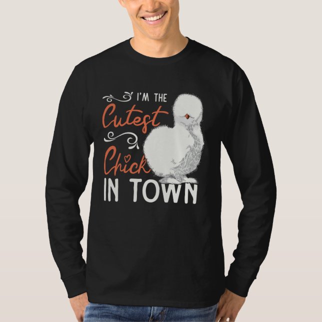 Cutest Silkie Chicken Farmer Farm Chinese Silk Chi T-Shirt (Vorderseite)
