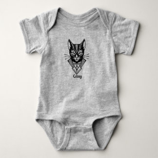 Cutesy Cat Baby Strampler