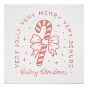 Cutesy demütigen Weihnachtscoquette rosa Ästhetik Poster