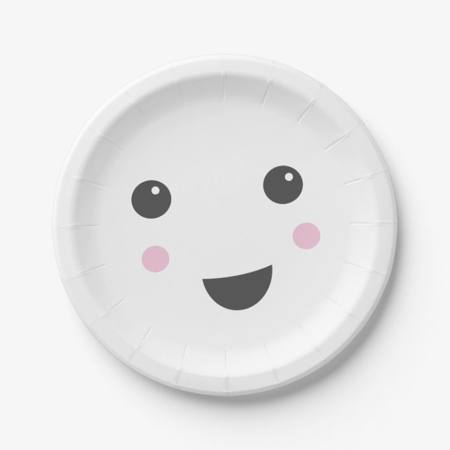 Cutesy Ghost Halloween-Party Plate Pappteller (Vorderseite)