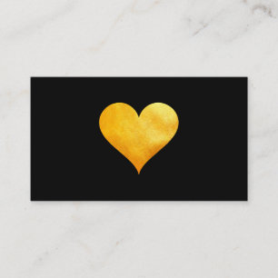 Cutesy Gold Heart Visitenkarte