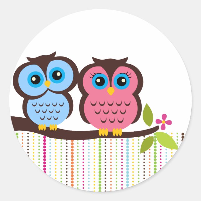 Cutesy Owl Stickers (Vorderseite)