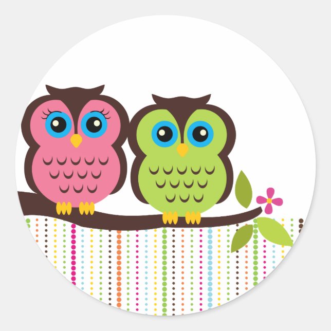 Cutesy Owl Stickers (Vorderseite)