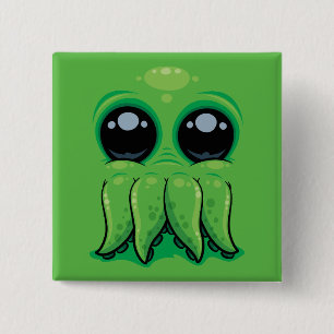 Cutethulhu Niedlich Cthulhu Face Button