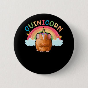 CuteUnicorn Guinea Pig Girl Button