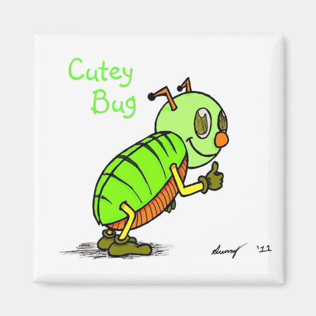 Cutey Bug Kühlschrankmagnet Magnet (Vorne)