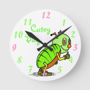 Cutey Bug Wall Clock Runde Wanduhr