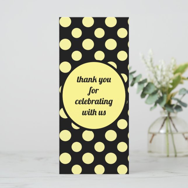 CuteYellow Black Big Large Polka Dots Muster (Stehend Vorderseite)