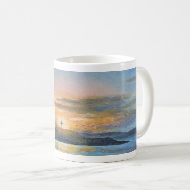 Cuthberts Insel, Heilige Insel, Christlicher Glaub Kaffeetasse (VorderseiteRechts)