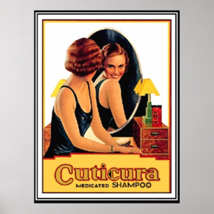 Cuticure medizinisches Shampoo Vintage-Plakat Poster