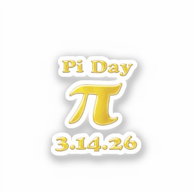 Cutie 3.14 Pi Day Aufkleber (Vorderseite)