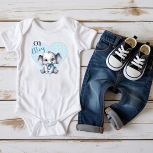 Cutie Blue Elephant - Kleine Erdnuss Baby Strampler