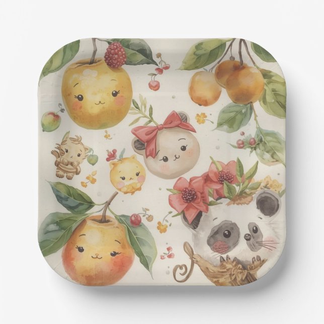 Cutie Fruitie Paper Plate Pappteller (Vorderseite)