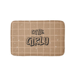 Cutie Girly Brown Gingham Badematte