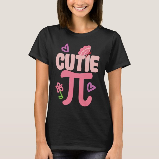 Cutie Pi Day  Cute Nerd Geek Pretty Math Butterfly T-Shirt (Vorderseite)