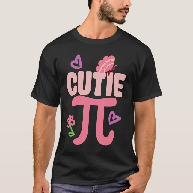 Cutie Pi Day  Cute Nerd Geek Pretty Math Butterfly T-Shirt (Vorderseite)
