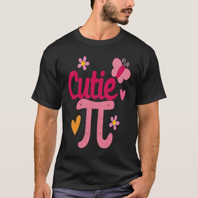 Cutie Pi Day  Cute Nerd Geek Pretty Math Butterfly T-Shirt (Vorderseite)
