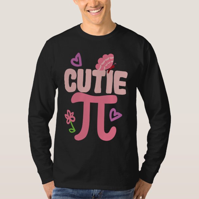 Cutie Pi Day  Cute Nerd Geek Pretty Math Butterfly T-Shirt (Vorderseite)
