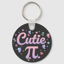 Cutie Pi Symbol Math Pun Pink Butterfly Hearts