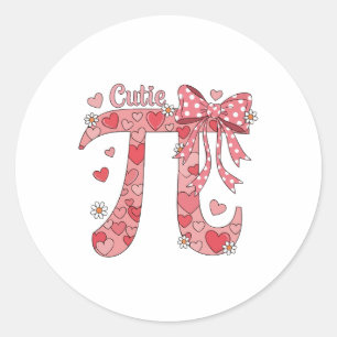 Cutie Pi Tag Coquette Frauen Kinder Mädchen Mathe Runder Aufkleber