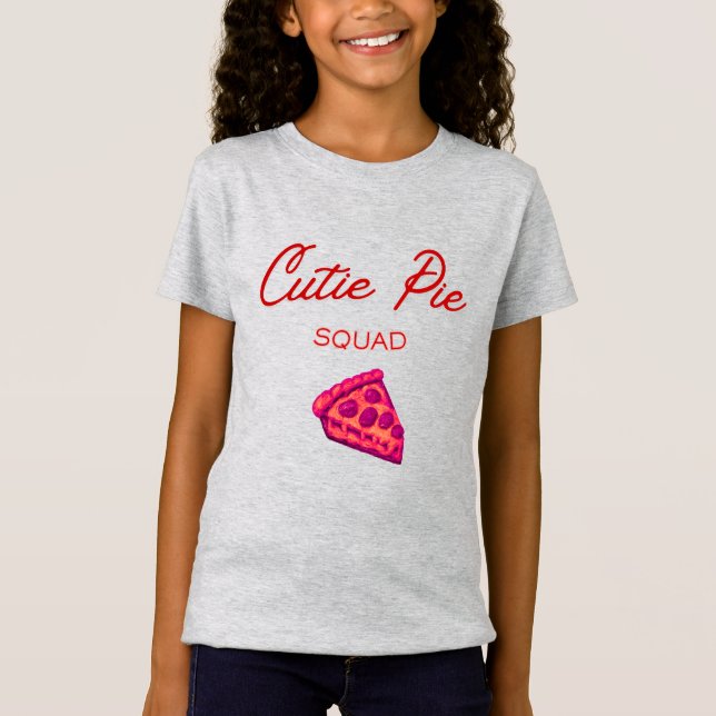 Cutie Pie Squad Mädchen-Valentinstag  T-Shirt (Vorderseite)