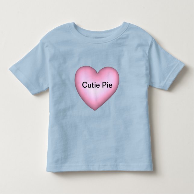 CutiePie Anpassbare Konversation Herz Valentine Kleinkind T-shirt (Vorderseite)
