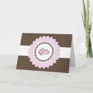 Cutietoots Baby Shower Einladung (rosa und braun)